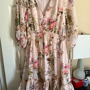 Taylor Light Pink Floral Dress